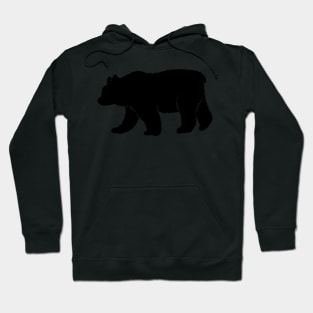 Walking Black Bear Silhouette Hoodie